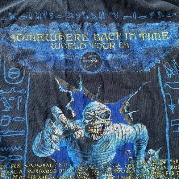 Iron Maiden Somewhere Back in Time Tour Shirt 2008 - Picture 3 of 10